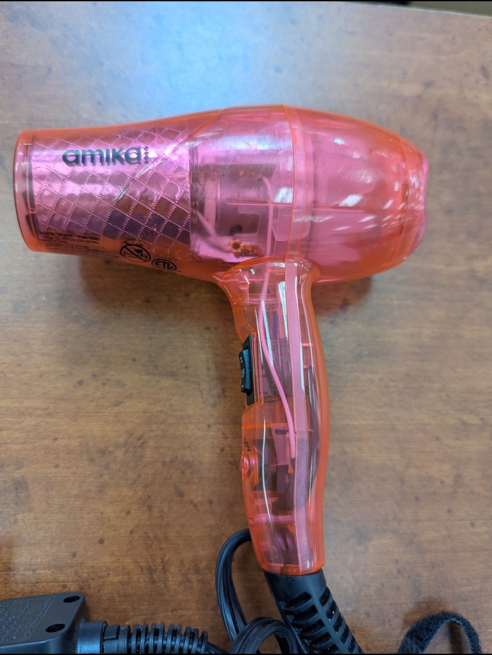 Amika Pink Travel Hair Dryer - Compact Portable Styling Tool-Blow Dryer 🧳🧳🧳 - Picture 2 of 4